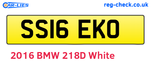 SS16EKO are the vehicle registration plates.