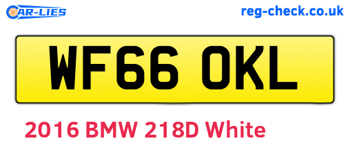 WF66OKL are the vehicle registration plates.