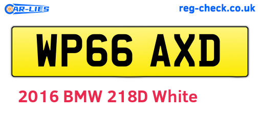 WP66AXD are the vehicle registration plates.