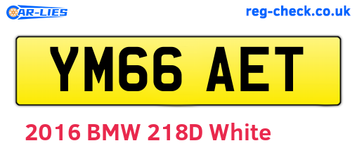 YM66AET are the vehicle registration plates.