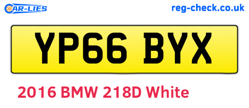 YP66BYX are the vehicle registration plates.