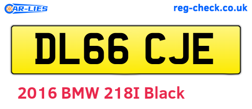 DL66CJE are the vehicle registration plates.