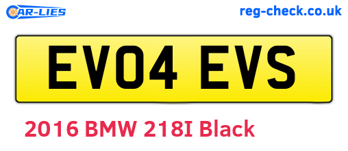 EV04EVS are the vehicle registration plates.