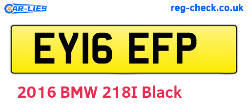 EY16EFP are the vehicle registration plates.