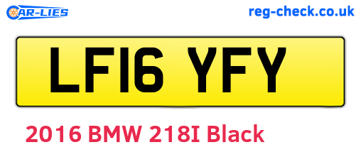 LF16YFY are the vehicle registration plates.