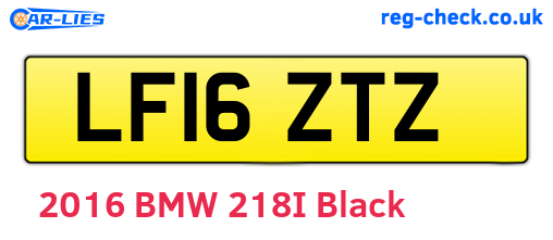 LF16ZTZ are the vehicle registration plates.