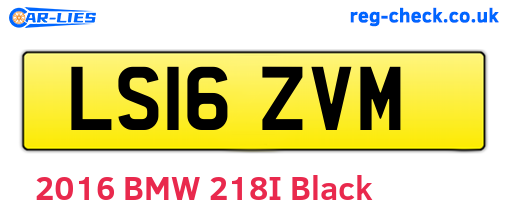 LS16ZVM are the vehicle registration plates.