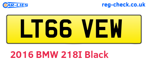 LT66VEW are the vehicle registration plates.