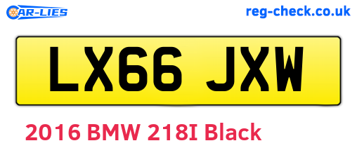 LX66JXW are the vehicle registration plates.