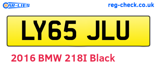 LY65JLU are the vehicle registration plates.