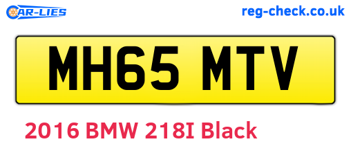 MH65MTV are the vehicle registration plates.