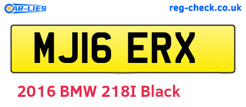 MJ16ERX are the vehicle registration plates.