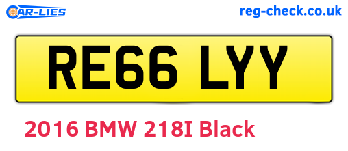 RE66LYY are the vehicle registration plates.