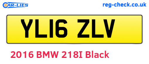 YL16ZLV are the vehicle registration plates.