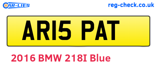 AR15PAT are the vehicle registration plates.