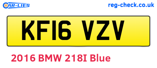 KF16VZV are the vehicle registration plates.