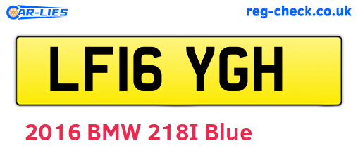 LF16YGH are the vehicle registration plates.