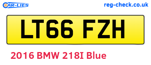 LT66FZH are the vehicle registration plates.