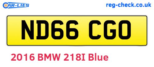 ND66CGO are the vehicle registration plates.