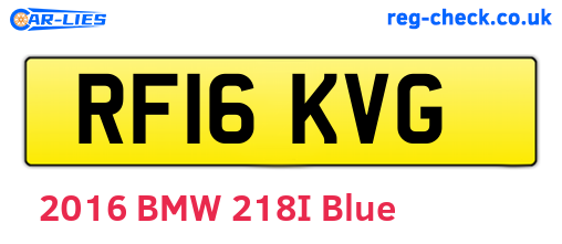 RF16KVG are the vehicle registration plates.