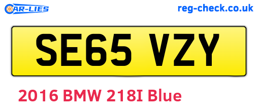SE65VZY are the vehicle registration plates.