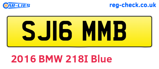 SJ16MMB are the vehicle registration plates.