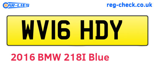 WV16HDY are the vehicle registration plates.