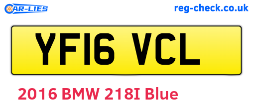 YF16VCL are the vehicle registration plates.