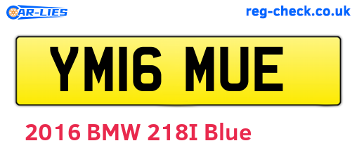 YM16MUE are the vehicle registration plates.