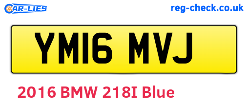 YM16MVJ are the vehicle registration plates.