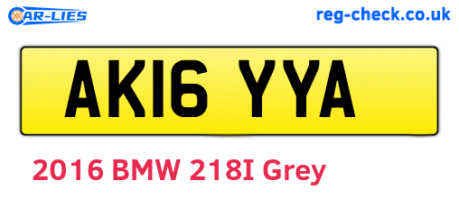 AK16YYA are the vehicle registration plates.