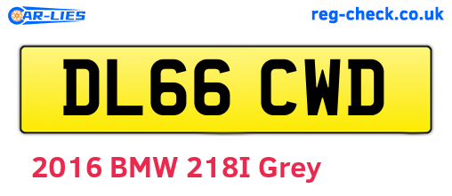 DL66CWD are the vehicle registration plates.