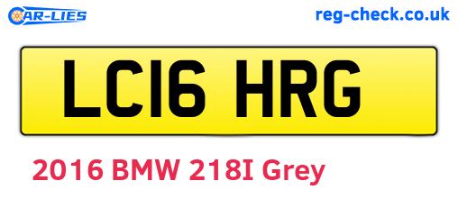 LC16HRG are the vehicle registration plates.