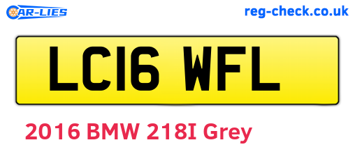LC16WFL are the vehicle registration plates.