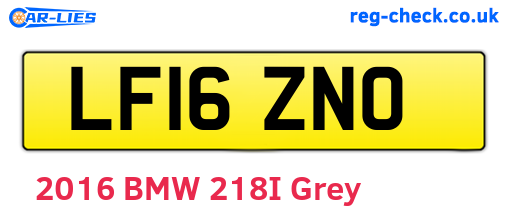 LF16ZNO are the vehicle registration plates.