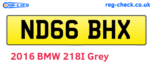 ND66BHX are the vehicle registration plates.