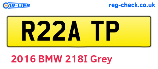 R22ATP are the vehicle registration plates.
