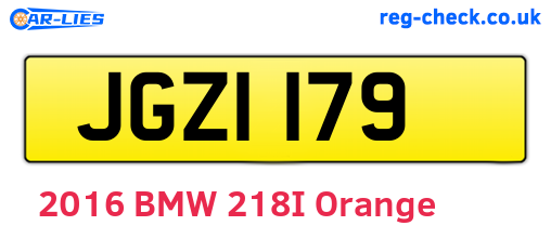 JGZ1179 are the vehicle registration plates.