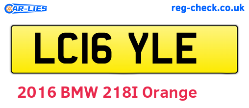 LC16YLE are the vehicle registration plates.