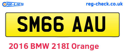 SM66AAU are the vehicle registration plates.
