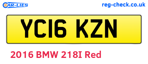 YC16KZN are the vehicle registration plates.