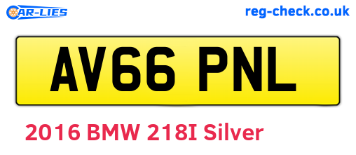 AV66PNL are the vehicle registration plates.