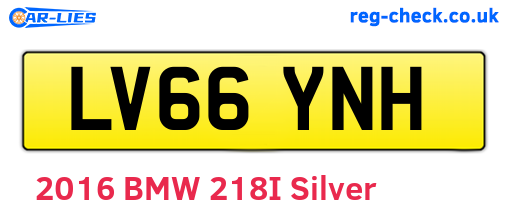 LV66YNH are the vehicle registration plates.