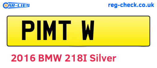 P1MTW are the vehicle registration plates.