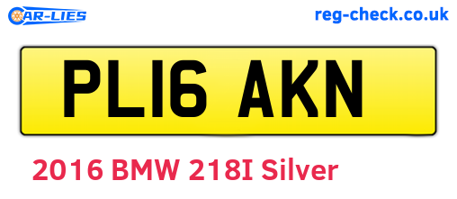 PL16AKN are the vehicle registration plates.