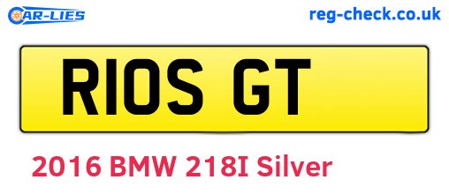 R10SGT are the vehicle registration plates.