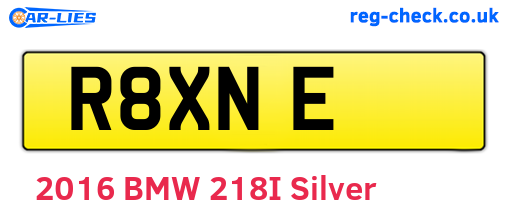 R8XNE are the vehicle registration plates.