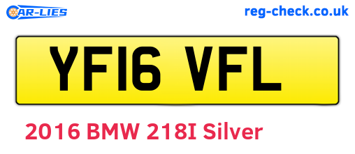YF16VFL are the vehicle registration plates.