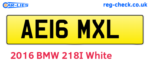 AE16MXL are the vehicle registration plates.