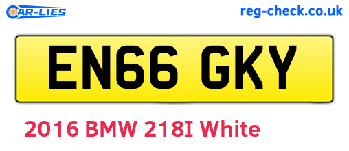 EN66GKY are the vehicle registration plates.